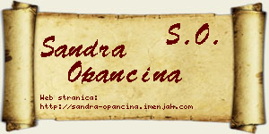 Sandra Opančina vizit kartica
